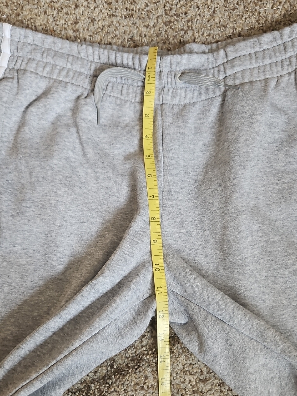 Adidas Grey Jogger Sweatpants with White Stripes Down Legs - Picture 5 of 8